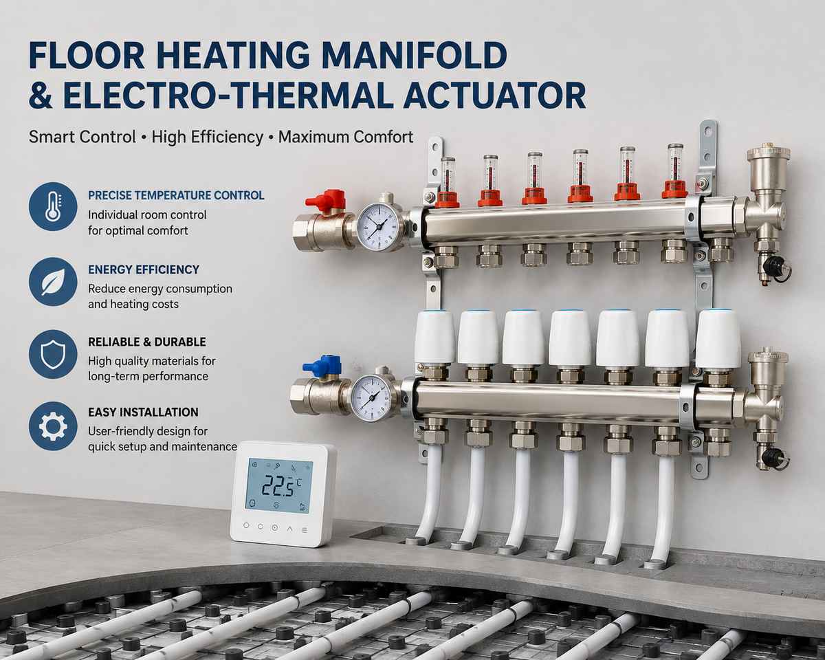 Floor Heating Manifold & Electro-Thermal Actuator Solutions